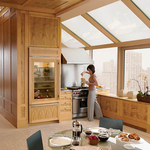 Sub zero 36 2024 glass door refrigerator